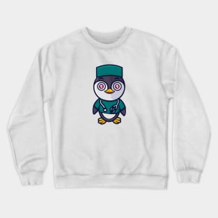 Cute penguin as a Doctor Crewneck Sweatshirt